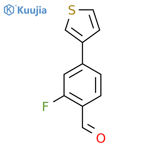2-Fluoro-4-(thiophen-3-yl)benzaldehyde structure