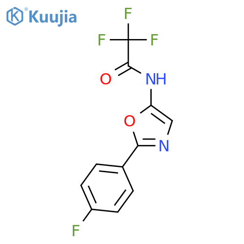 2,2,2-Trifluoro-N-[2-(4-fluorophenyl)-1,3-oxazol-5-yl]acetamide structure