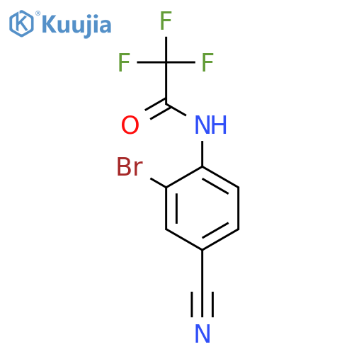 N-(2-Bromo-4-cyanophenyl)-2,2,2-trifluoroacetamide structure