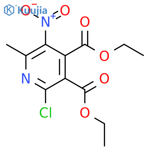 3,4-Pyridinedicarboxylic acid, 2-chloro-6-methyl-5-nitro-, diethyl ester structure