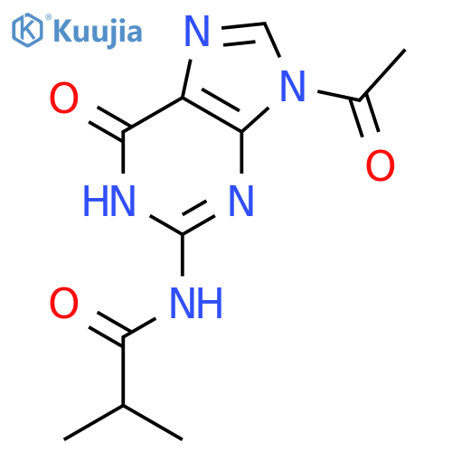 N-(9-Acetyl-6-oxo-6,9-dihydro-1H-purin-2-yl)-isobutyramide structure
