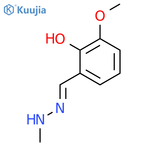 Benzaldehyde, 2-hydroxy-3-methoxy-, methylhydrazone structure