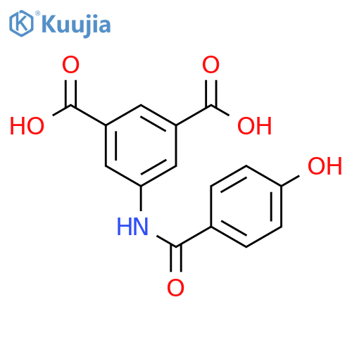 1,3-Benzenedicarboxylic acid, 5-[(4-hydroxybenzoyl)amino]- structure