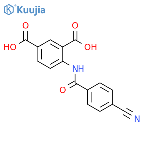 1,3-Benzenedicarboxylic acid, 4-[(4-cyanobenzoyl)amino]- structure
