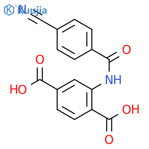 1,4-Benzenedicarboxylic acid, 2-[(4-cyanobenzoyl)amino]- structure