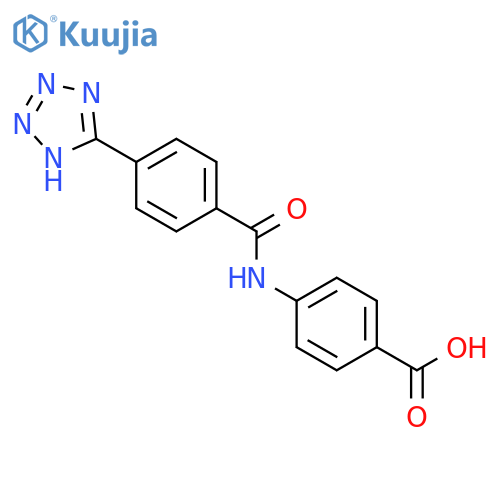 Benzoic acid, 4-[[4-(1H-tetrazol-5-yl)benzoyl]amino]- structure