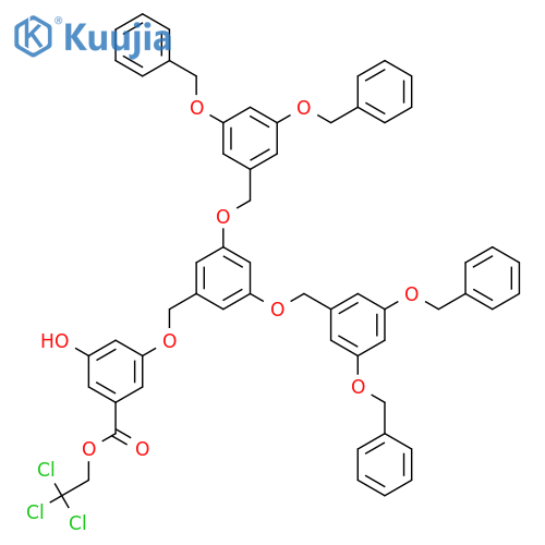 BENZOIC ACID, 3-[[3,5-BIS[[3,5-BIS(PHENYLMETHOXY)PHENYL]METHOXY]PHENYL]METHOXY]-5-HYDROXY-, 2,2,2-TRICHLOROETHYL ESTER structure