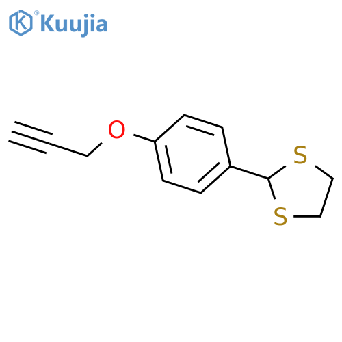 2-{4-[(Prop-2-yn-1-yl)oxy]phenyl}-1,3-dithiolane structure