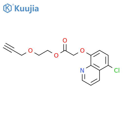 Acetic acid, [(5-chloro-8-quinolinyl)oxy]-, 2-(2-propynyloxy)ethyl ester structure