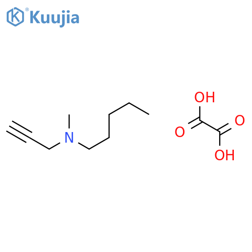 N-methyl-N-prop-2-ynyl-pentan-1-amine; oxalic acid structure
