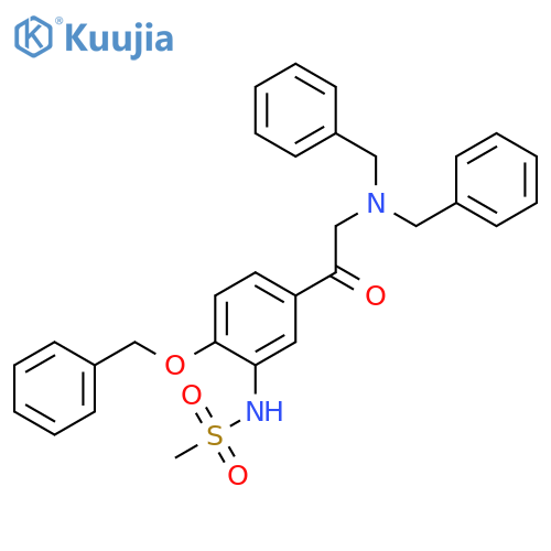 Methanesulfonamide,N-[5-[[bis(phenylmethyl)amino]acetyl]-2-(phenylmethoxy)phenyl]- structure