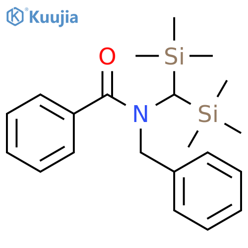 BENZAMIDE, N-[BIS(TRIMETHYLSILYL)METHYL]-N-(PHENYLMETHYL)- structure