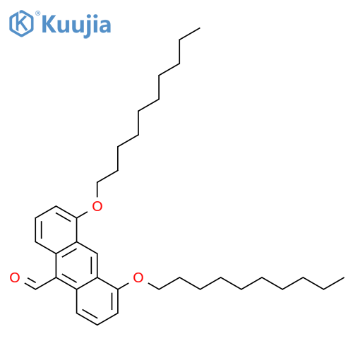 9-ANTHRACENECARBOXALDEHYDE, 4,5-BIS(DECYLOXY)- structure
