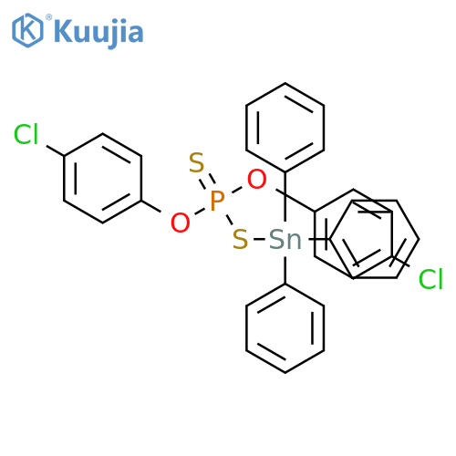 Stannane, [[bis(4-chlorophenoxy)phosphinothioyl]thio]triphenyl- structure