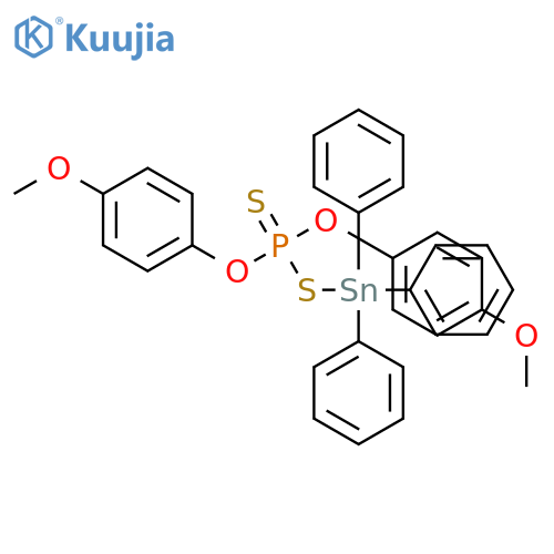 Stannane, [[bis(4-methoxyphenoxy)phosphinothioyl]thio]triphenyl- structure