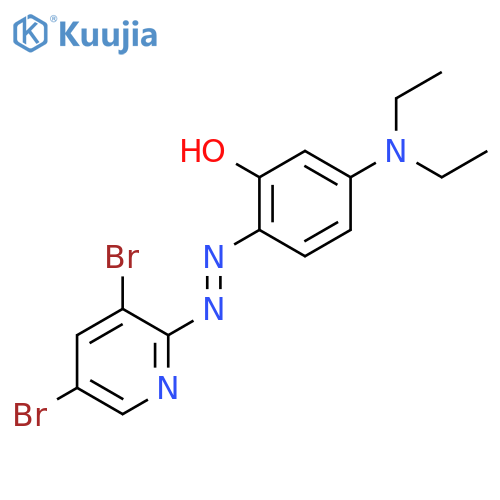 6-[2-(3,5-Dibromopyridin-2-yl)hydrazinylidene]-3-(diethylamino)cyclohexa-2,4-dien-1-one structure
