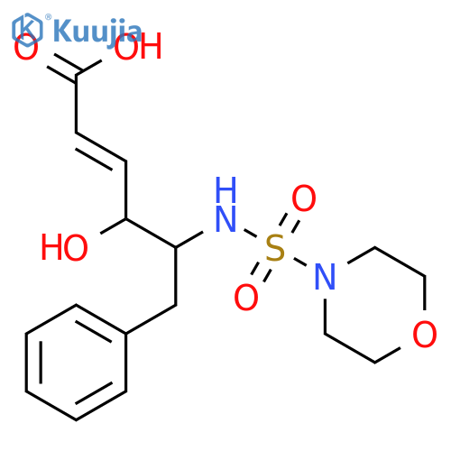 2-Hexenoic acid, 4-hydroxy-5-[(4-morpholinylsulfonyl)amino]-6-phenyl- structure