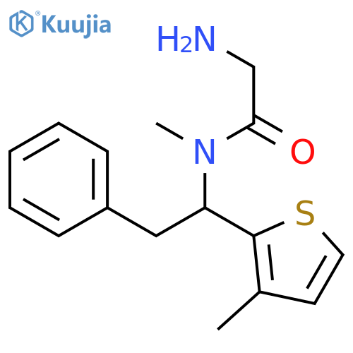 Acetamide, 2-amino-N-methyl-N-[1-(3-methyl-2-thienyl)-2-phenylethyl]- structure