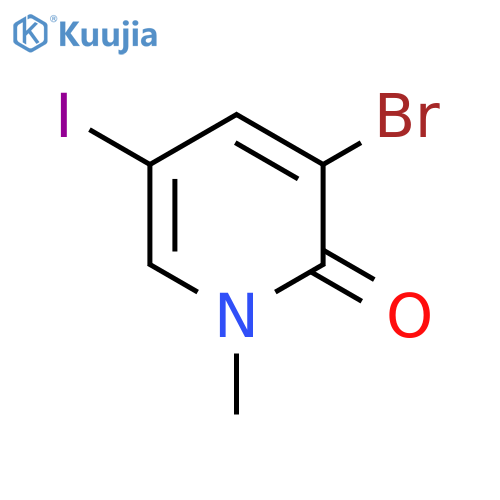 3-bromo-5-iodo-1-methyl-pyridin-2-one structure