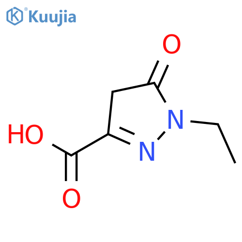 1-ethyl-5-oxo-4,5-dihydro-1H-pyrazole-3-carboxylic acid structure