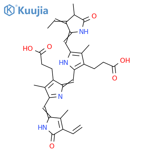 21H-Biline-8,12-dipropanoicacid,18-ethenyl-3-ethylidene-1,2,3,19,22,24-hexahydro-2,7,13,17-tetramethyl-1,19-dioxo-,(2R,3E)- structure