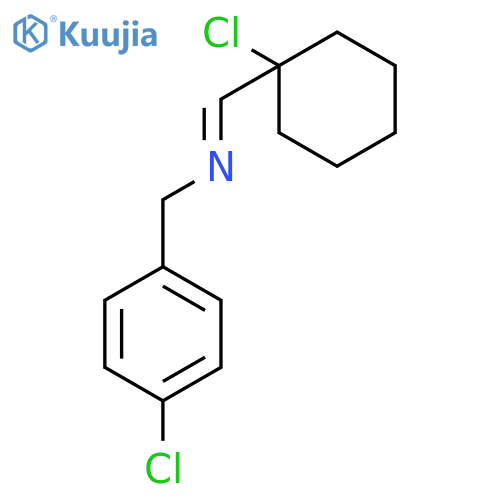 Benzenemethanamine, 4-chloro-N-[(1-chlorocyclohexyl)methylene]- structure