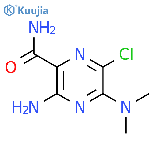3-amino-6-chloro-5-(dimethylamino)-2-Pyrazinecarboxamide structure