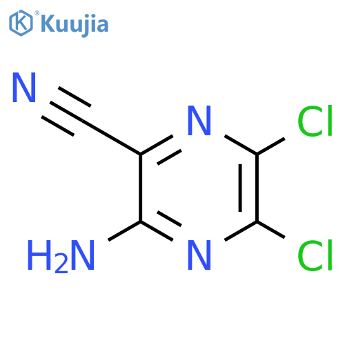 3-Amino-5,6-dichloropyrazine-2-carbonitrile structure
