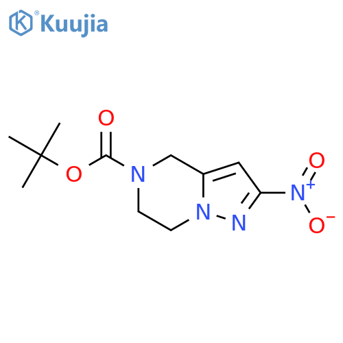 tert-butyl 2-nitro-6,7-dihydro-4H-pyrazolo[1,5-a]pyrazine-5-carboxylate structure