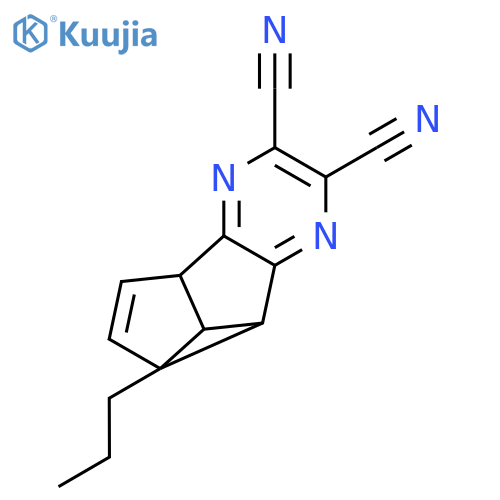 Cyclopropa[3,4]pentaleno[1,2-b]pyrazine-4,5-dicarbonitrile, 2a,2b,6b,6c-tetrahydro-2a-propyl- structure
