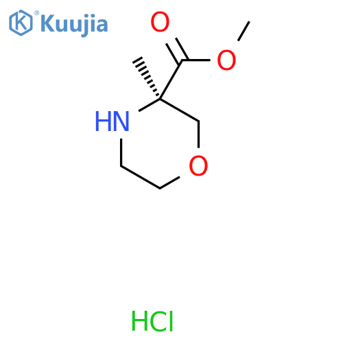 methyl (3R)-3-methylmorpholine-3-carboxylate;hydrochloride structure