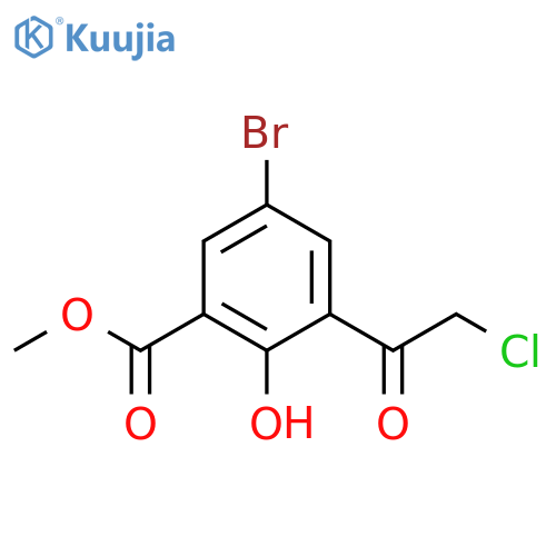 Methyl 5-Bromo-3-(2-chloroacetyl)-2-hydroxybenzoate structure