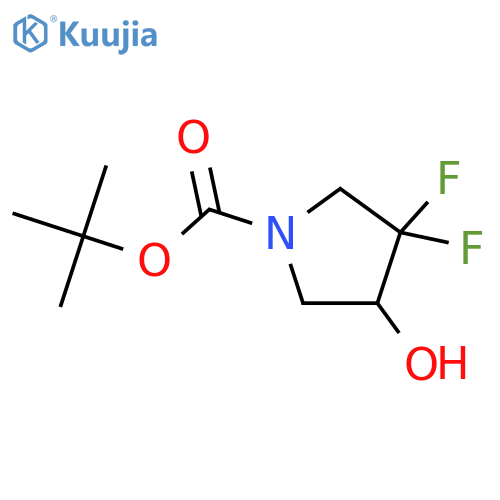 tert-Butyl 3,3-difluoro-4-hydroxypyrrolidine-1-carboxylate structure