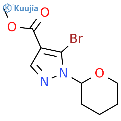 methyl 5-bromo-1-(oxan-2-yl)-1H-pyrazole-4-carboxylate structure