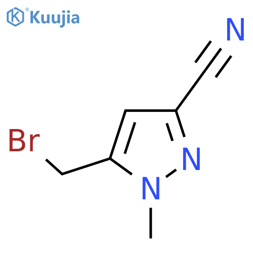 5-(Bromomethyl)-1-methyl-1H-pyrazole-3-carbonitrile structure