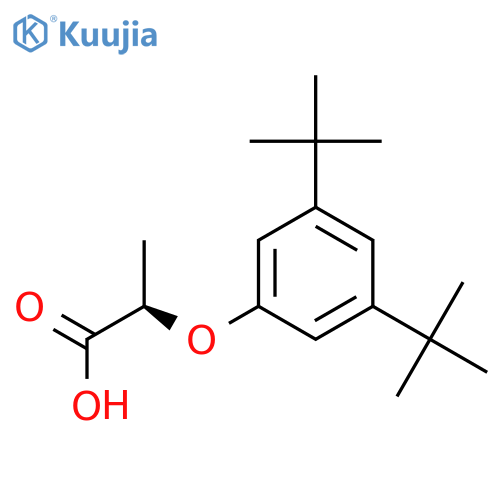 Propanoic acid, 2-[3,5-bis(1,1-dimethylethyl)phenoxy]-, (R)- structure