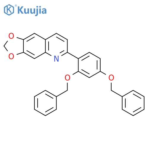 1,3-Dioxolo[4,5-g]quinoline, 6-[2,4-bis(phenylmethoxy)phenyl]- structure