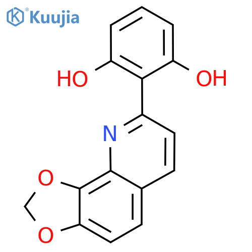 1,3-Benzenediol, 2-(1,3-dioxolo[4,5-h]quinolin-8-yl)- structure