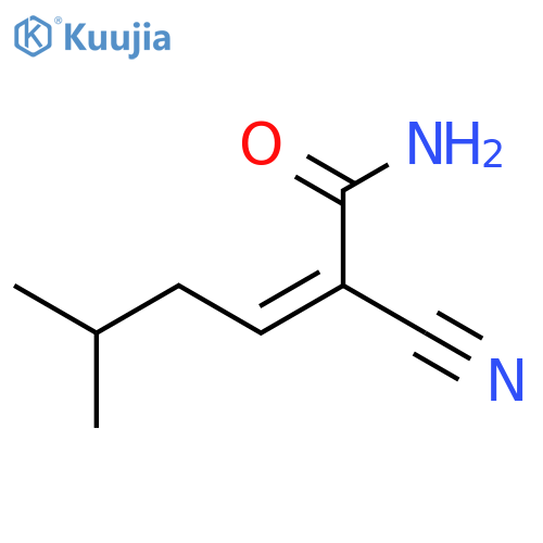 2-Hexenamide,2-cyano-5-methyl- structure