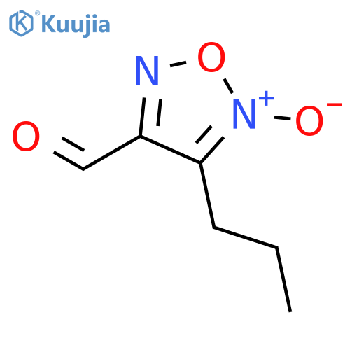 1,2,5-Oxadiazole-3-carboxaldehyde, 4-propyl-, 5-oxide (9CI) structure