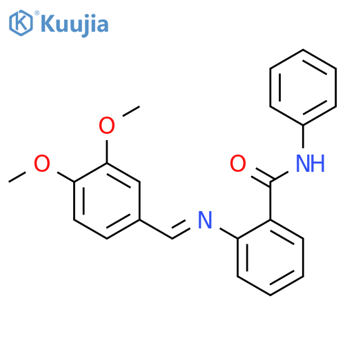 Benzamide, 2-[[(3,4-dimethoxyphenyl)methylene]amino]-N-phenyl- structure