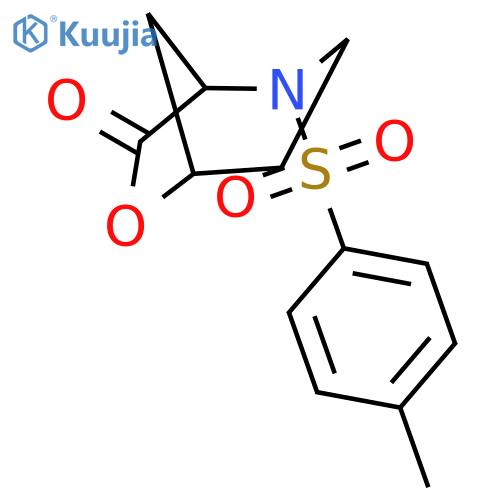6-Oxa-2-azabicyclo[3.2.1]octan-7-one, 2-[(4-methylphenyl)sulfonyl]-, (±)- structure