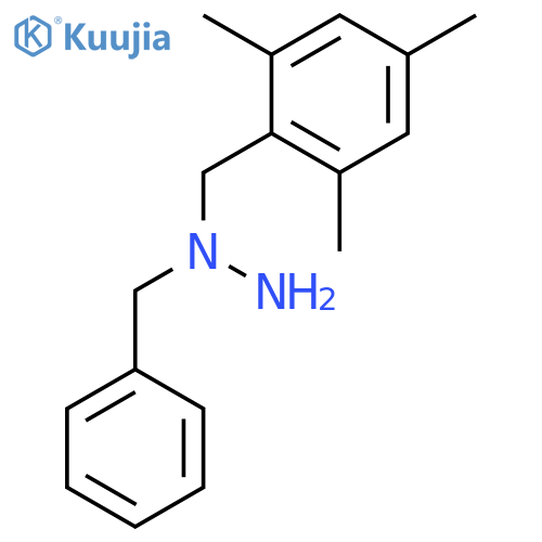 Hydrazine, 1-(phenylmethyl)-1-[(2,4,6-trimethylphenyl)methyl]- structure