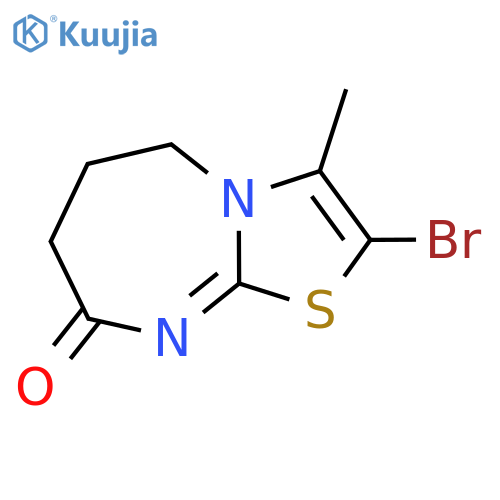 2-Bromo-3-methyl-6,7-dihydro-5H-[1,3]thiazolo[3,2-a][1,3]diazepin-8-one structure