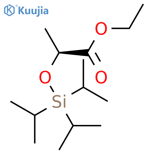 Propanoic acid, 2-[[tris(1-methylethyl)silyl]oxy]-, ethyl ester, (S)- structure