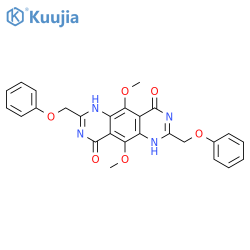Pyrimido[4,5-g]quinazoline-4,9-dione,3,8-dihydro-5,10-dimethoxy-2,7-bis(phenoxymethyl)- structure