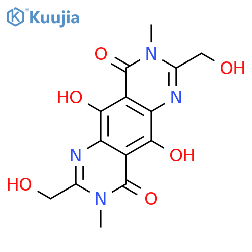 Pyrimido[4,5-g]quinazoline-4,9-dione,3,8-dihydro-5,10-dihydroxy-2,7-bis(hydroxymethyl)-3,8-dimethyl- structure