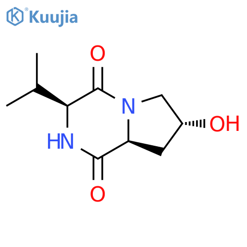 (3S,7R,8As)-7-hydroxy-3-isopropylhexahydropyrrolo[1,2-a]pyrazine-1,4-dione structure