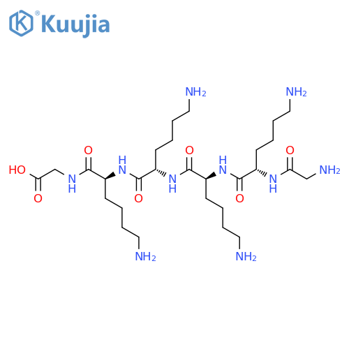 Glycine, N-[N2-[N2-[N2-(N2-glycyl-L-lysyl)-L-lysyl]-L-lysyl]-L-lysyl]- structure