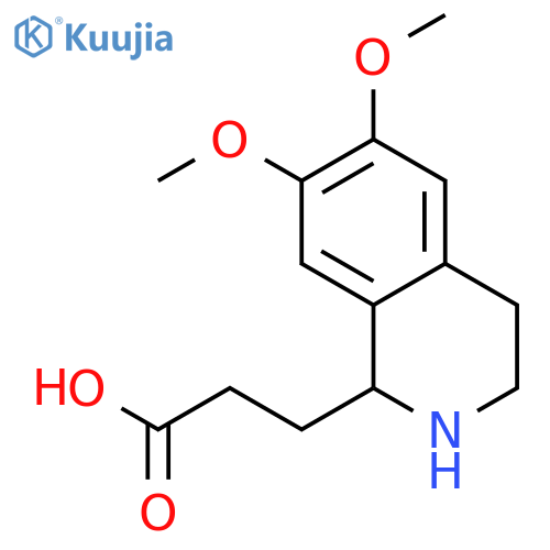 1-Isoquinolinepropanoic acid, 1,2,3,4-tetrahydro-6,7-dimethoxy-, (±)- structure